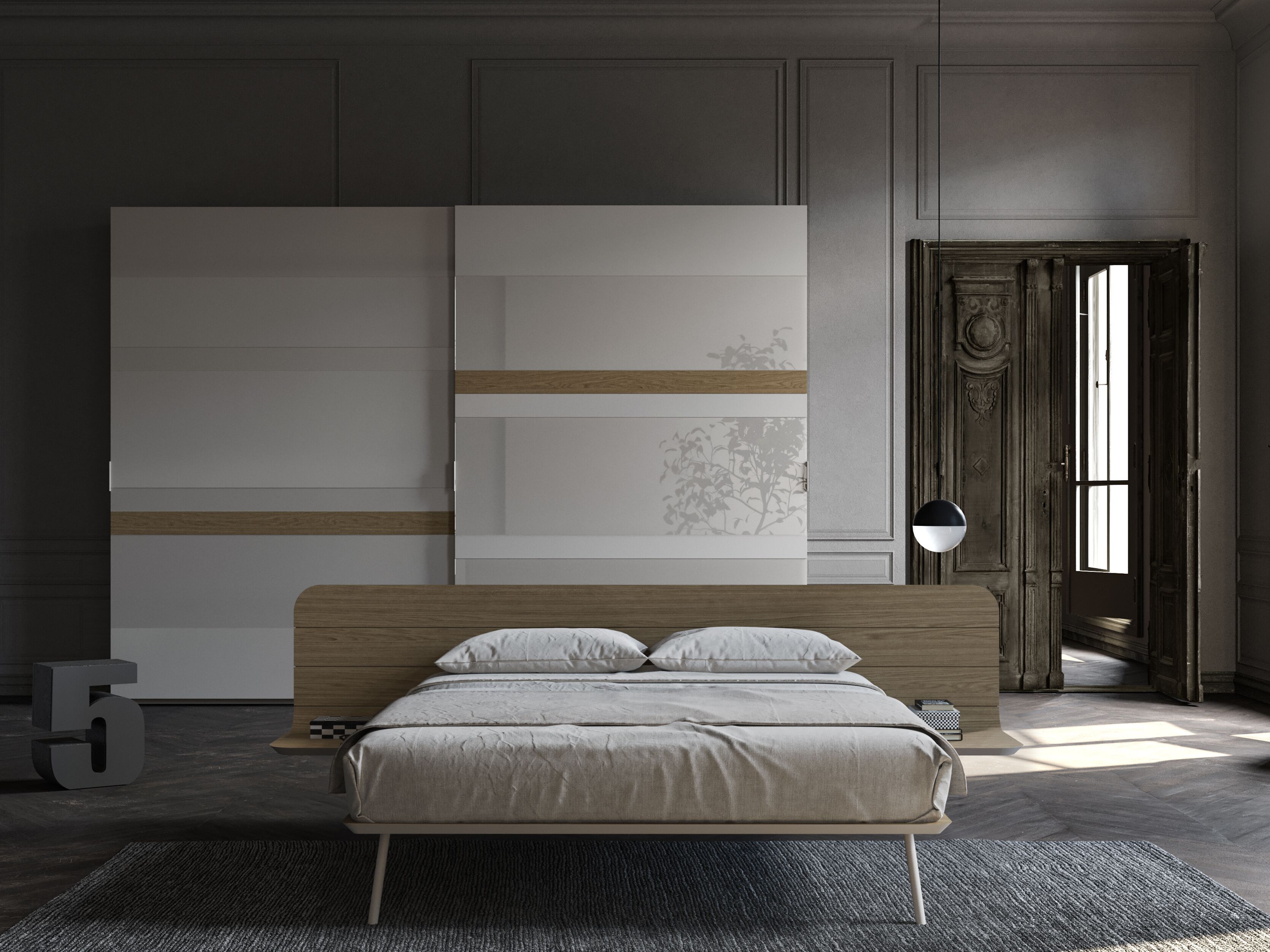 Деревянный шкаф с раздвижными дверями Voltan Prestige ARCH-00151058 - Вид №1