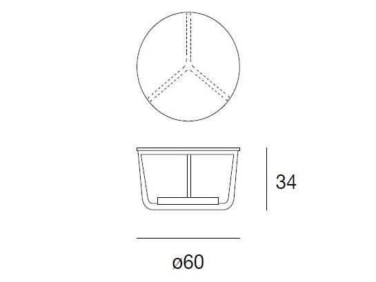 Низкий круглый журнальный столик со стеклянной столешницей Pacini & Cappellini остров ARCH-00038478 - Вид №3
