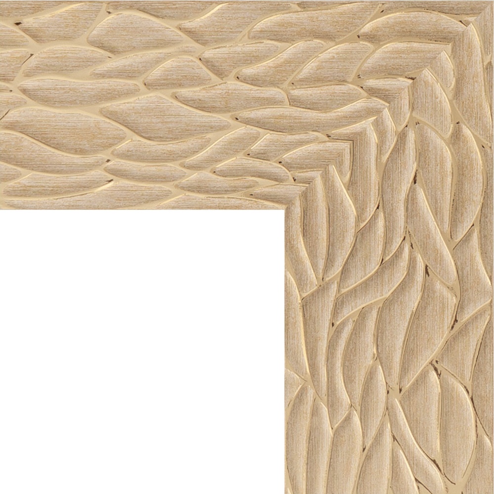 BY 4236 Зеркало с гравировкой в багетной раме - золотые дюны 90 mm EVOFORM Exclusive-G - Вид №5