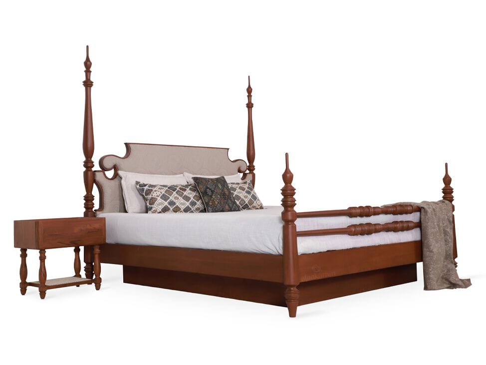 Двуспальная кровать из тикового дерева Alankaram MAGINOO ARCH-00066753 - Вид №1