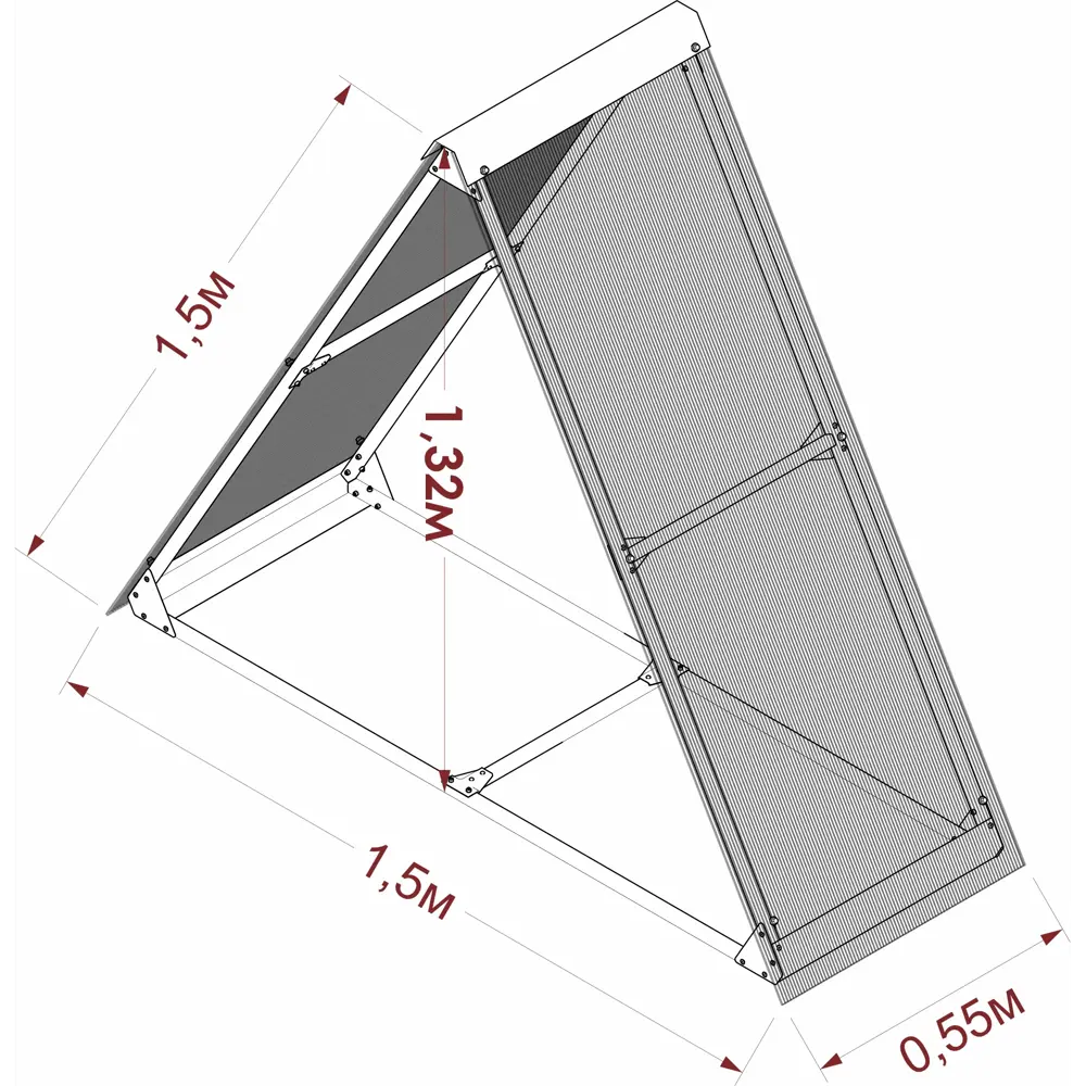 Дровница 152x55x132 см металл Santreyd STLM-2074304 - Вид №3