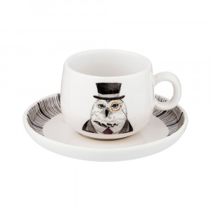 409-138 Посуда фарфоровая Кофейная пара FASHION ANIMALS 110 мл Lefard