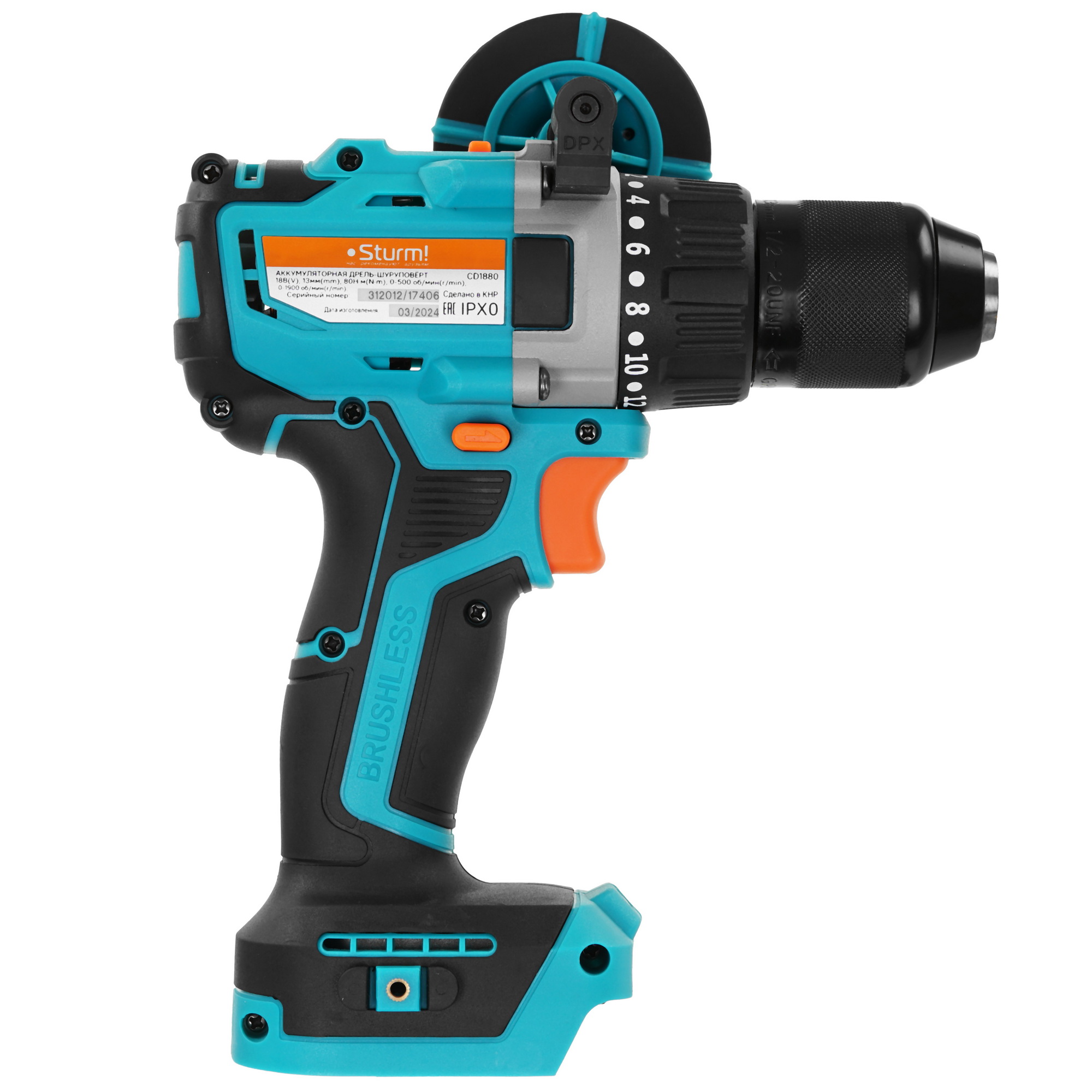 Дрель-шуруповерт Sturm! CD1880 1BatterySystem   , Без ЗУ, Без АКБ 9127190 STDN-0128086 - Вид №1