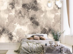 Моющиеся обои с цветочными узорами