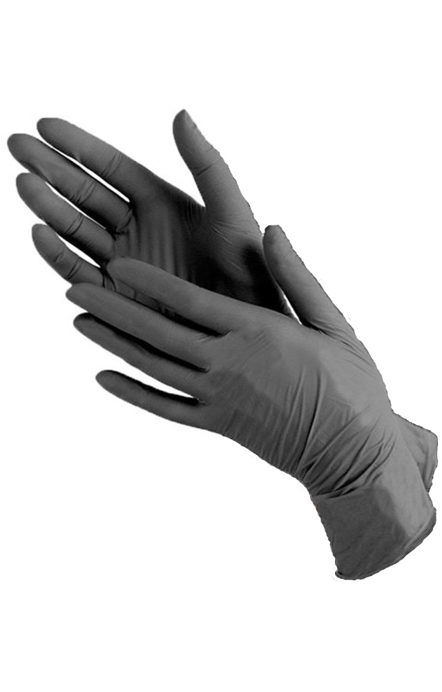 5030048 Перчатки виниловые цветные черные  размер L Спецодежда 