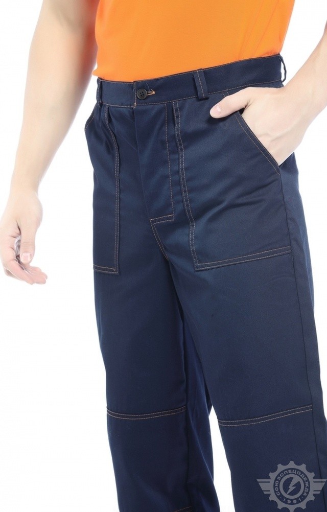 68104 Костюм "Универсал-Люкс" темно-синий-василек  Летняя спецодежда  размер 44-46/158-164  - Вид №15