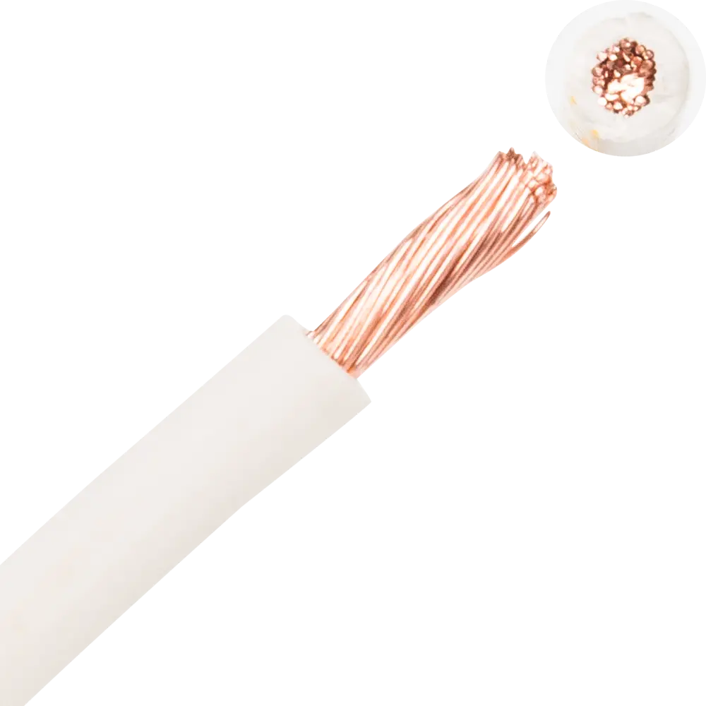 Провод Electraline ПУГВ 1x4 мм на отрез ГОСТ цвет белый STLM-2179394 - Вид №2