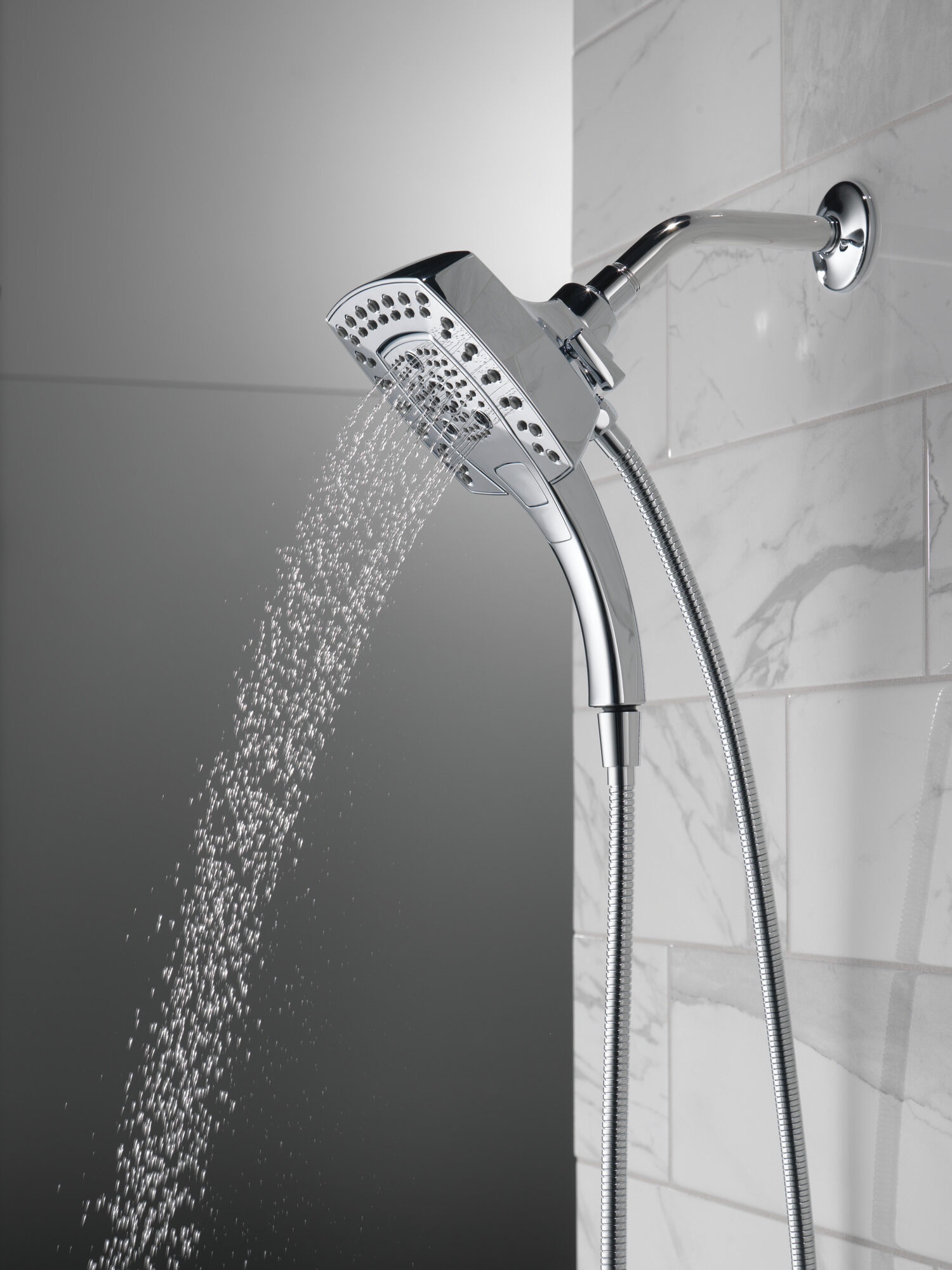 58474-25 H2Okinetic® In2ition® Душ два в одном с 5 настройками Delta Faucet Universal Showering Хром  - Вид №13