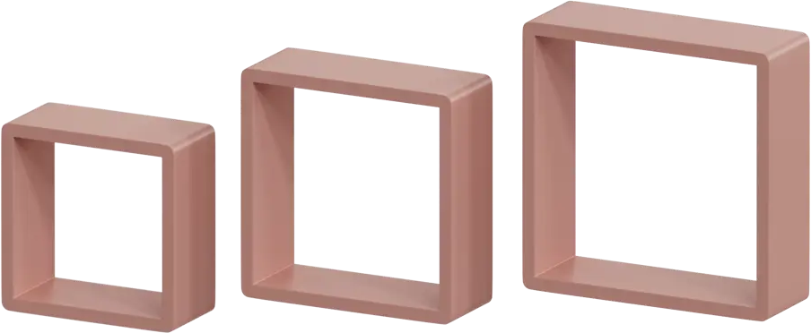 Spaceo: Набор из трёх полок для интерьера 20×20/24×24/28×28 см 82877486