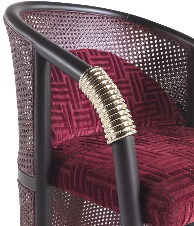 ETRO Home Interiors Мягкое бархатное кресло с подлокотниками  Ham.131.a  - Вид №3