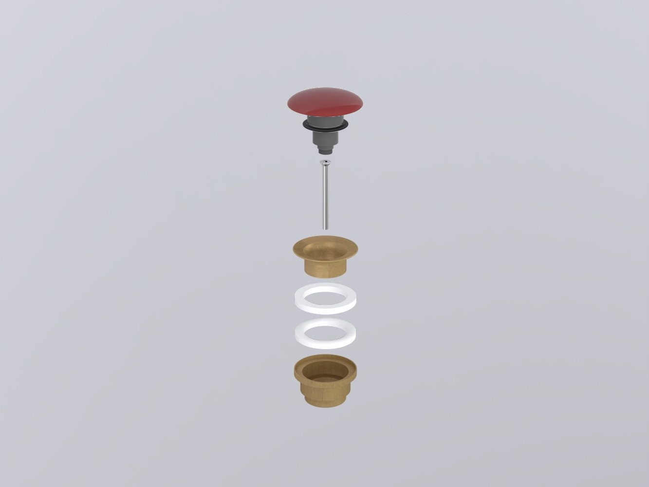 PIL01BR-CO Универсальный донный клапан click/clack бронза с керамической крышкой cielo Запасные части и аксессуары Ceramica Cielo