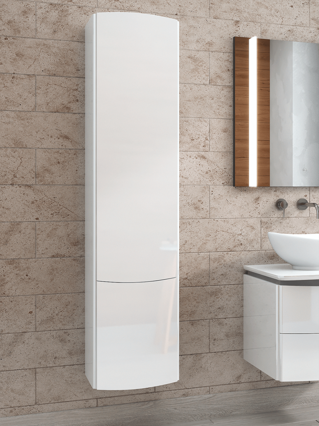 Пенал Cosmo совр.35350⨉280⨉1510 мм белый Santreyd sun-id-665169 - Вид №2