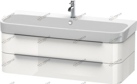 H2636702222 Happy D.2 Тумбочка подвесная Белый глянцевый декор Duravit