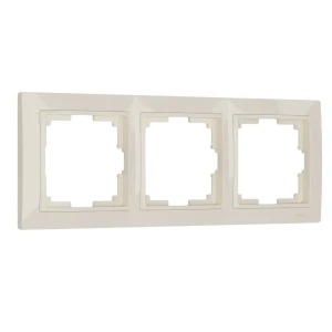 Рамка для розетки Werkel Snabb Basic 3 поста цвет слоновая кость