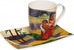 10651619 Goebel Бокал и блюдце "Когда замуж?" Фарфор