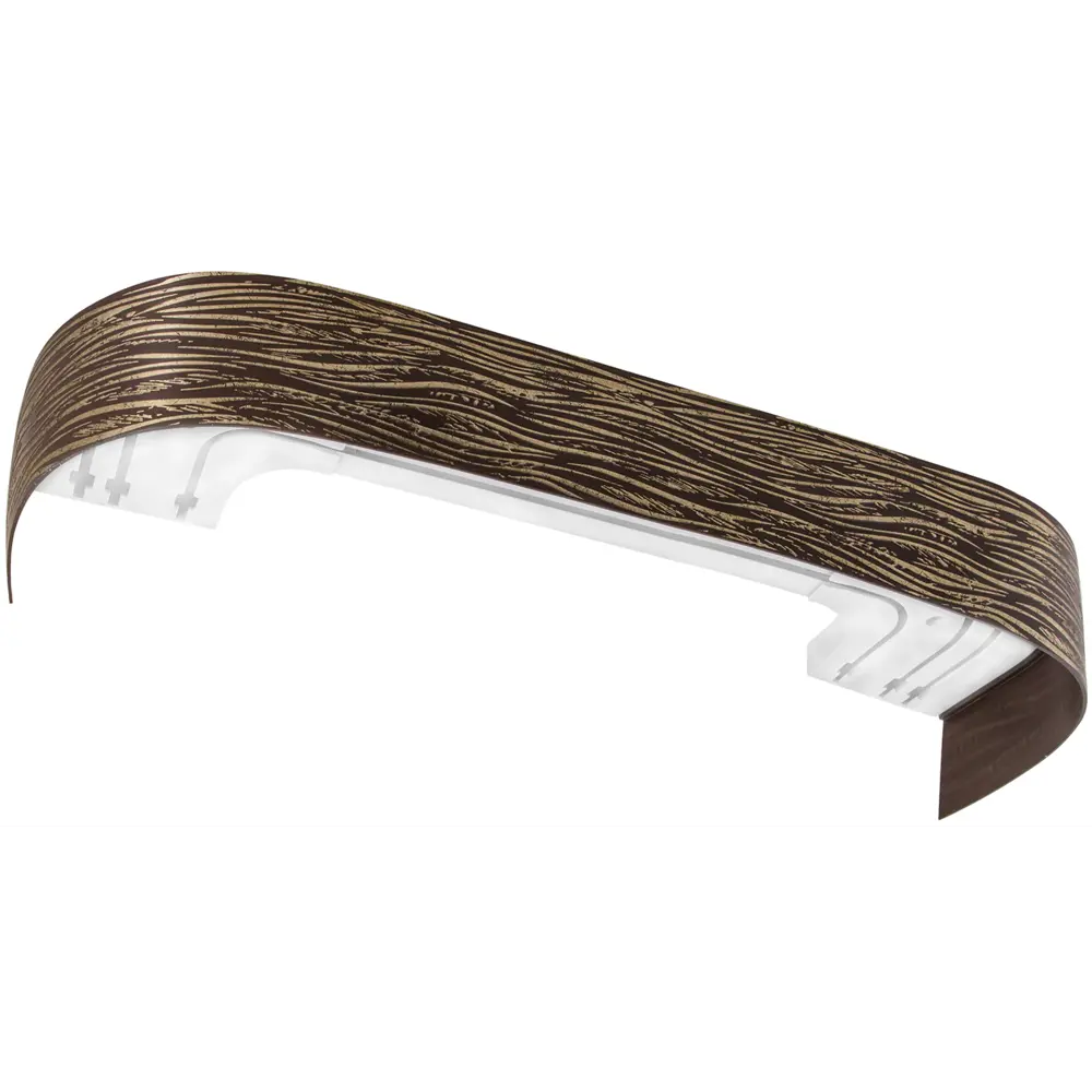 Карниз трехрядный составной Эдельвейс 200 пластик цвет шоколад DOMLEGRAND STLM-2057517