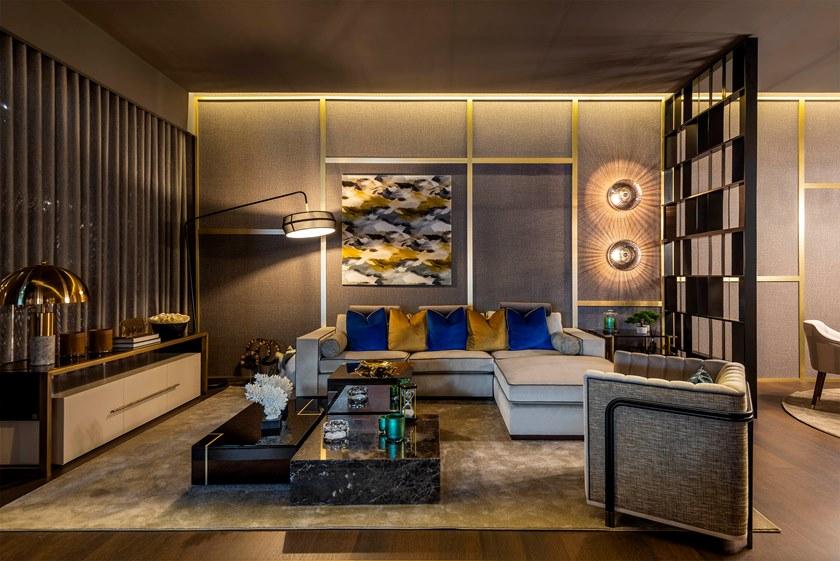 Stylish Club Бархатный диван с шезлонгом Fortune Scf.f07 - Вид №5