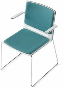 Arte & D Штабелируемый конференц-стул с салазками и подлокотниками Kubika C1513 v