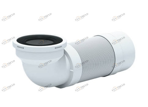 Гофра для унитаза угол 90° D110мм, 300-750мм К 722R АНИ пласт 7182