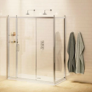 Раздвижная дверь 140см с доп.панелью 20см и боковым экраном 70см  Burlington C8S, C15, C11