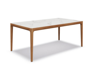 Прямоугольный садовый стол с керамической столешницей