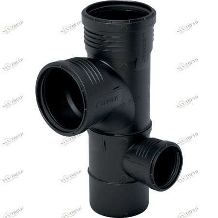 GEBERIT 390.462.14.1 Крестовина двухплоскостная комбинированная Geberit Silent-PP 87,5°, правая 