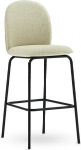 603119 Стул Bar, 75 см, полная обивка, черная сталь, лен Main Line Normann Copenhagen Ace