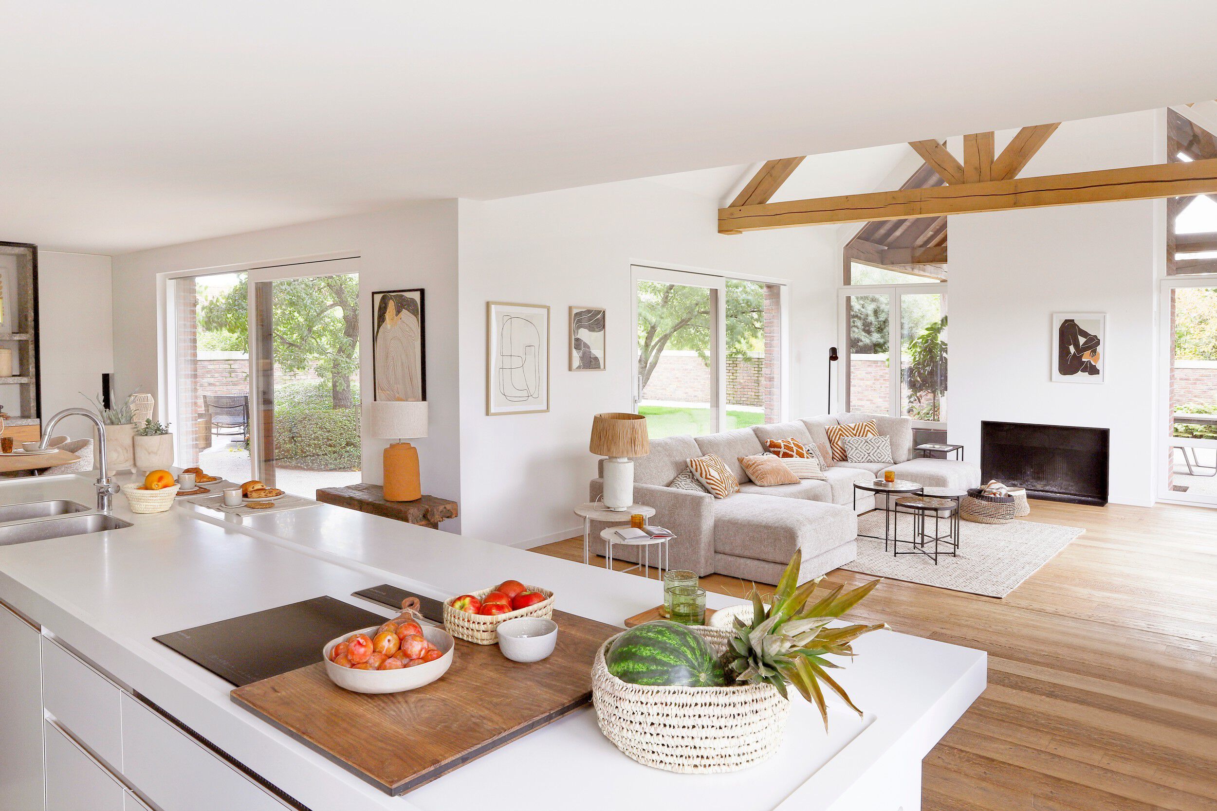 Настольная лампа из песты и рафии POMAX FELISA ARCH-00046445 - Вид №4