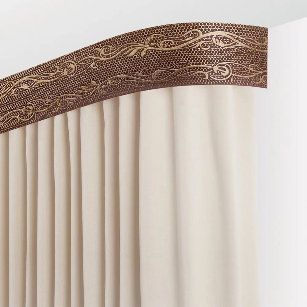 Карниз трехрядный составной Элиза 300 пластик цвет шоколад DOMLEGRAND STLM-2108494 - Вид №2