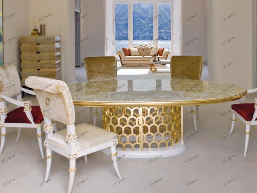 Rozzoni Овальный стеклянный стол для гостиной Stresa sun-id-1484457