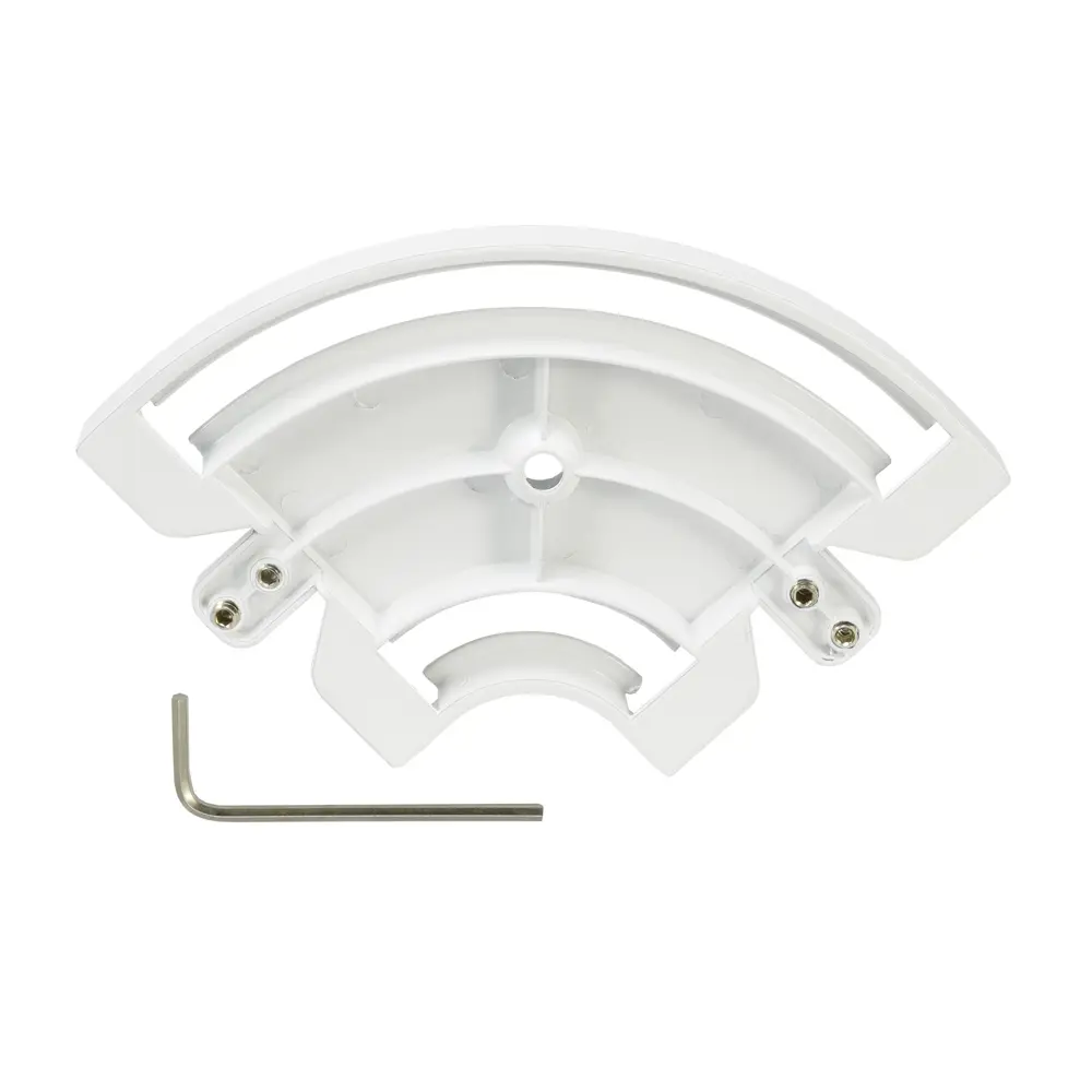 Соединитель поворотный для карниза двухрядный KREAFORTA Pro универсальный металл цвет белый STLM-2162144