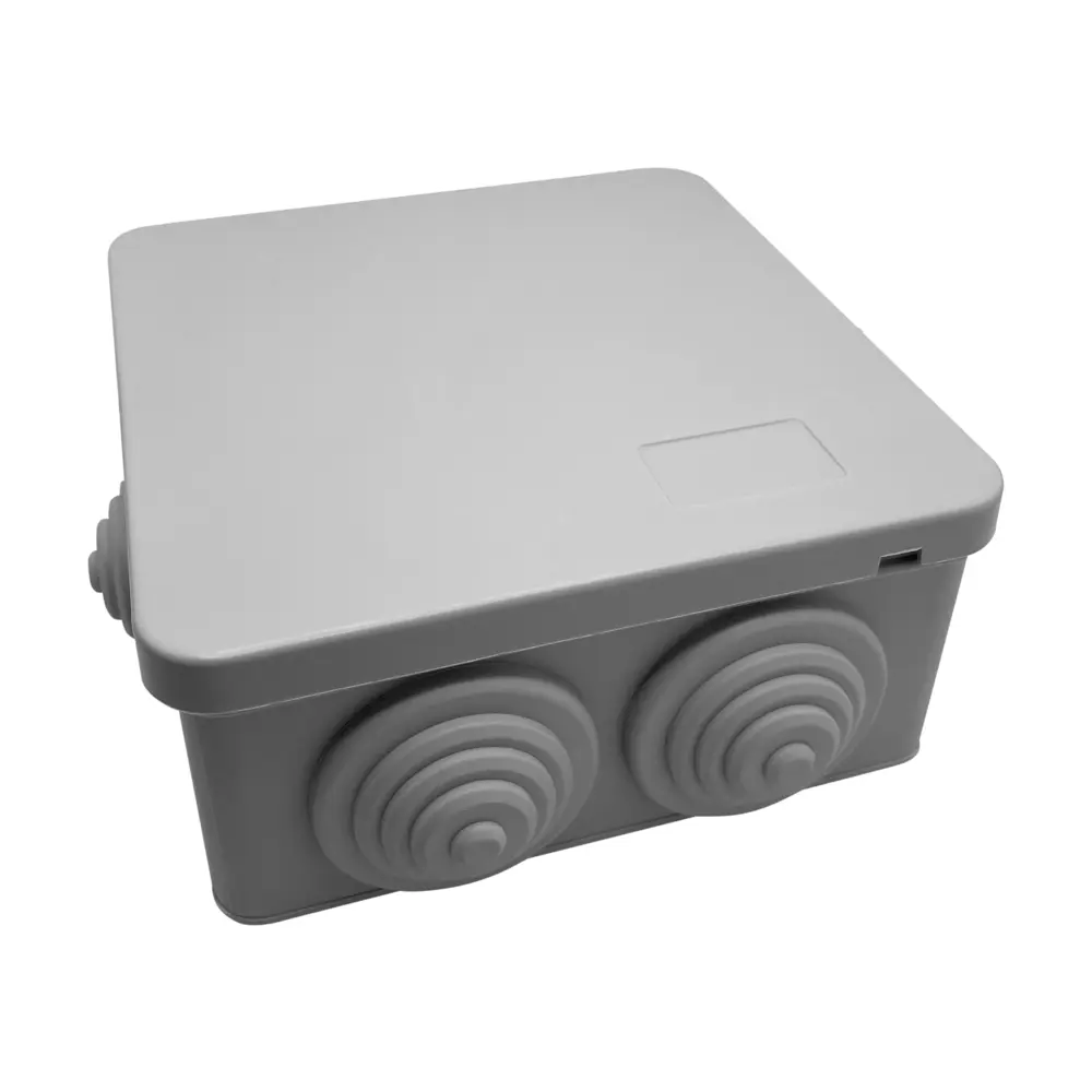 Распределительная коробка открытая Lexman D 70x70x40 мм 6 вводов IP55 цвет серый STLM-2156254