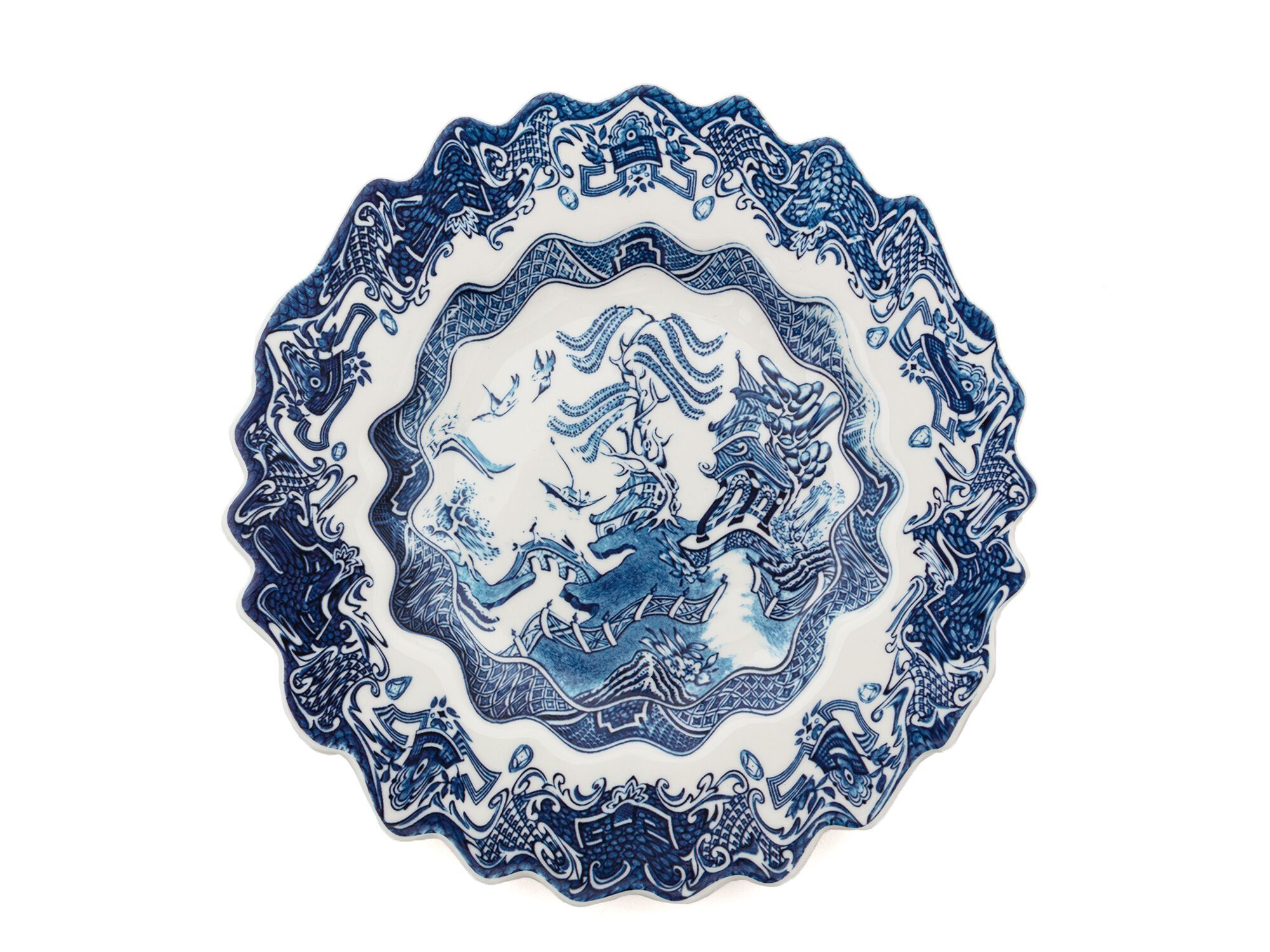 Фарфоровая десертная тарелка Seletti Классика с кислотой ARCH-00145227