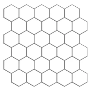 Наклейка декоративная 3D мозаика Белые соты 25x25 см