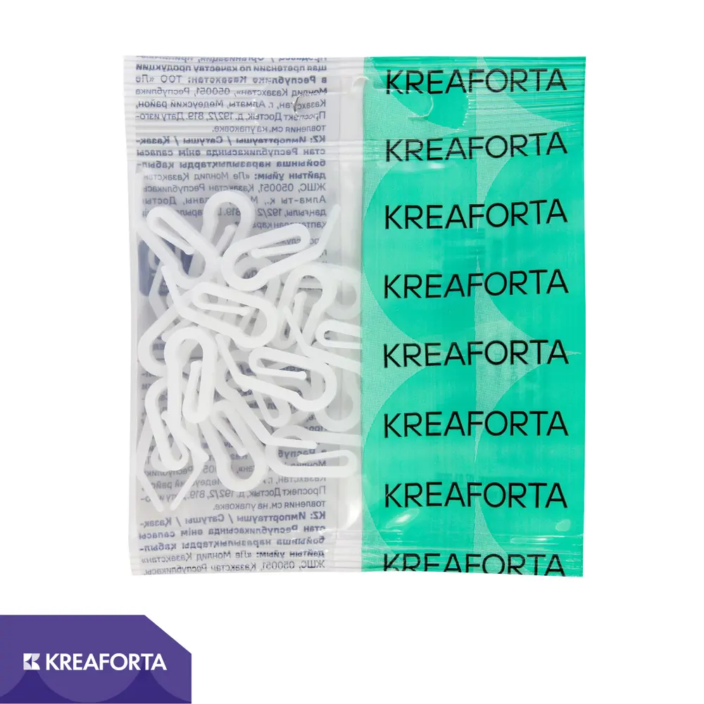 Крючок-зажим для карниза KREAFORTA Pro 2 см цвет белый 20 шт STLM-2085610 - Вид №1