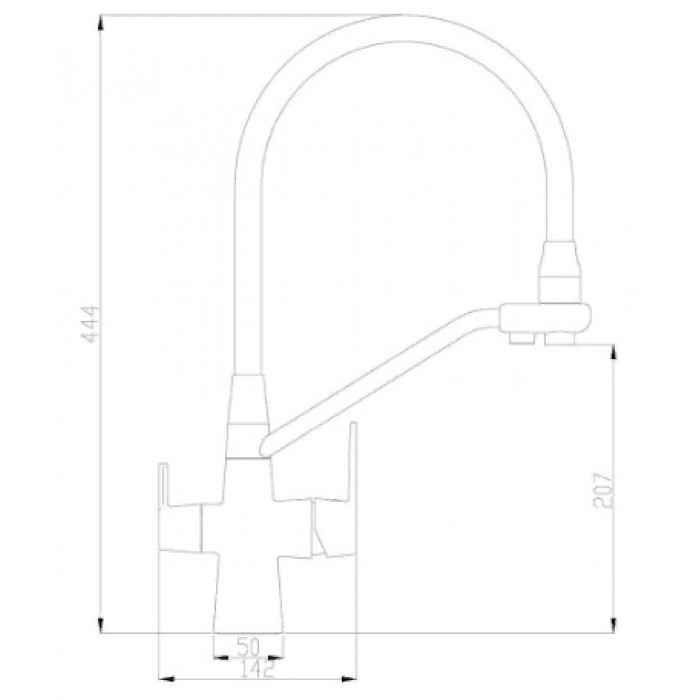 Steel Hammer SH 903-6 Black BR Смеситель для кухни Zorg 444  - Вид №2