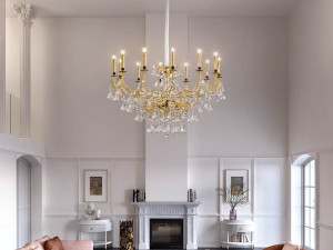 Подвесной светильник с кристаллами