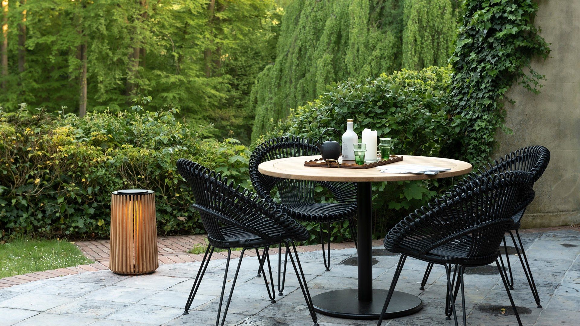 Стальной и деревянный круглый садовый стол Vincent sheppard RONDA ARCH-00070798 - Вид №2