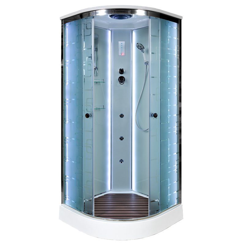 ЕМ4590 N с гидромассажем (гм.) Душевая кабина DETO Серия EM ЕМ1590 LED с гм. - Вид №31