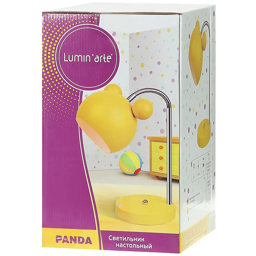Лампа настольная Panda E27 40 Вт цвет жёлтый 81944624 STLM-2128876 LUMIN ARTE  - Вид №2