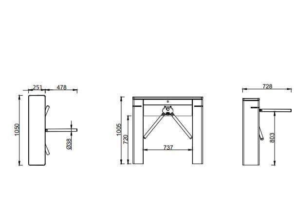Штатив турникет ASSA ABLOY Entrance Systems ASSA ABLOY TS100 ARCH-00098246 - Вид №2