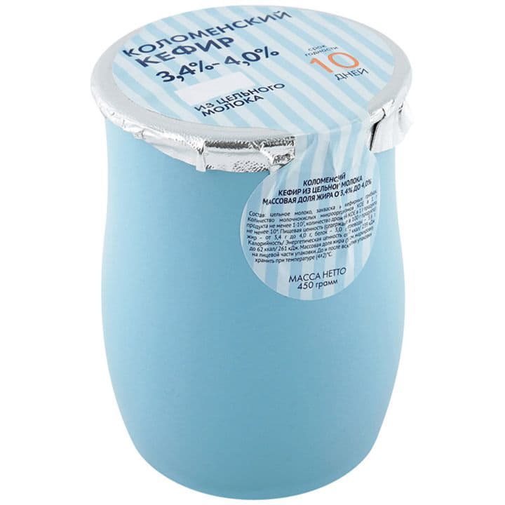 Кефир Коломенский 3,4%-4,0% Коломенское молоко 450 г БЗМЖ Santreyd 6090 - Вид №1