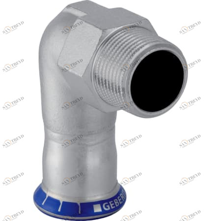 GEBERIT 33836 Переходной угольник Geberit Mapress из нержавеющей стали 90°, с наружной резьбой 