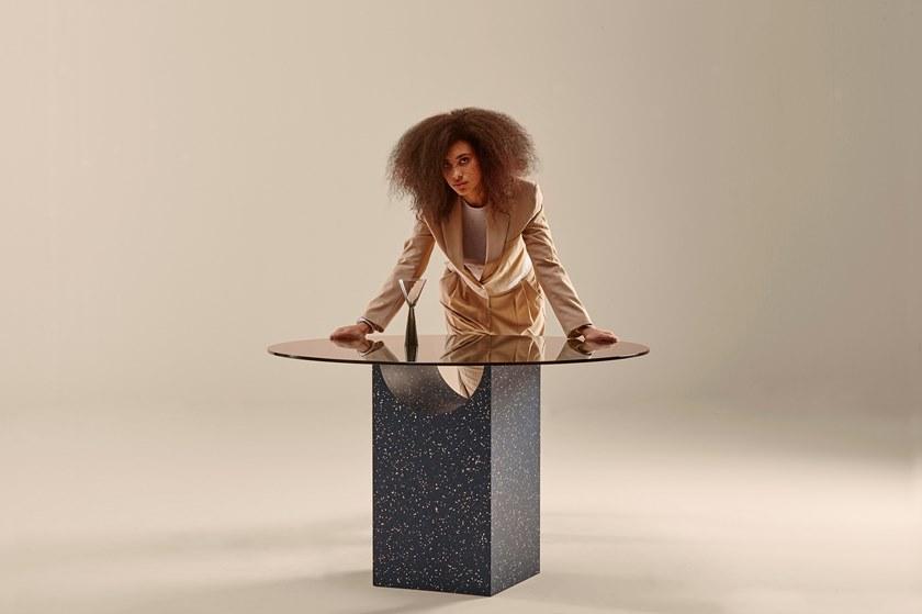 Sancal Круглый стол со стеклянной столешницей и основанием iq surface Vestige sun-id-1446651 - Вид №3