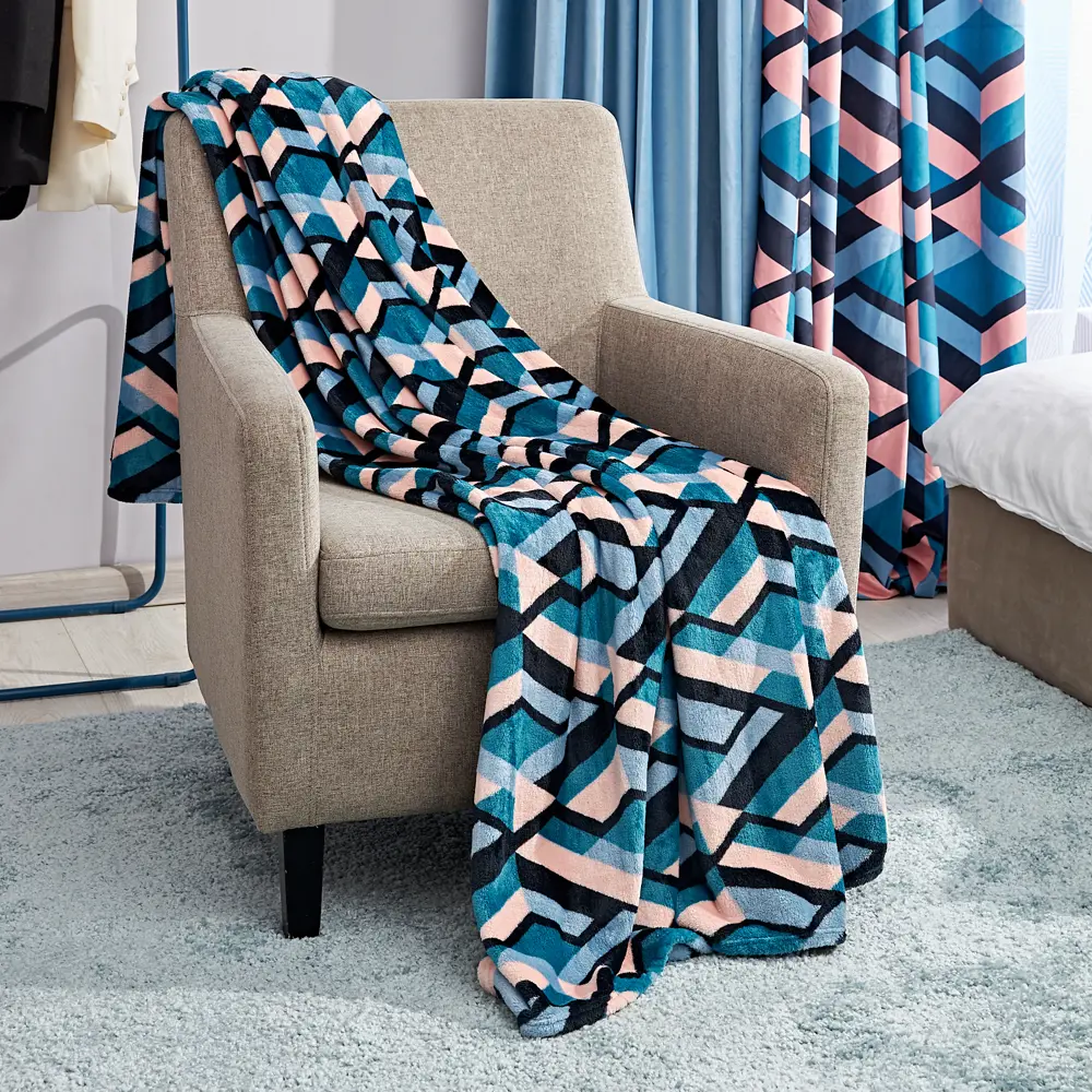 Плед Ilona 150x200 см фланель цвет разноцветный Ardenza Подиум STLM-2084208