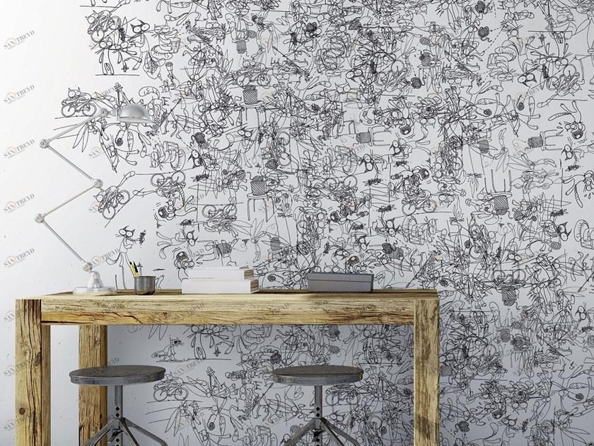 Tecnografica Современные прорезиненные обои с рисунком Collezioni d'arte 57063-1