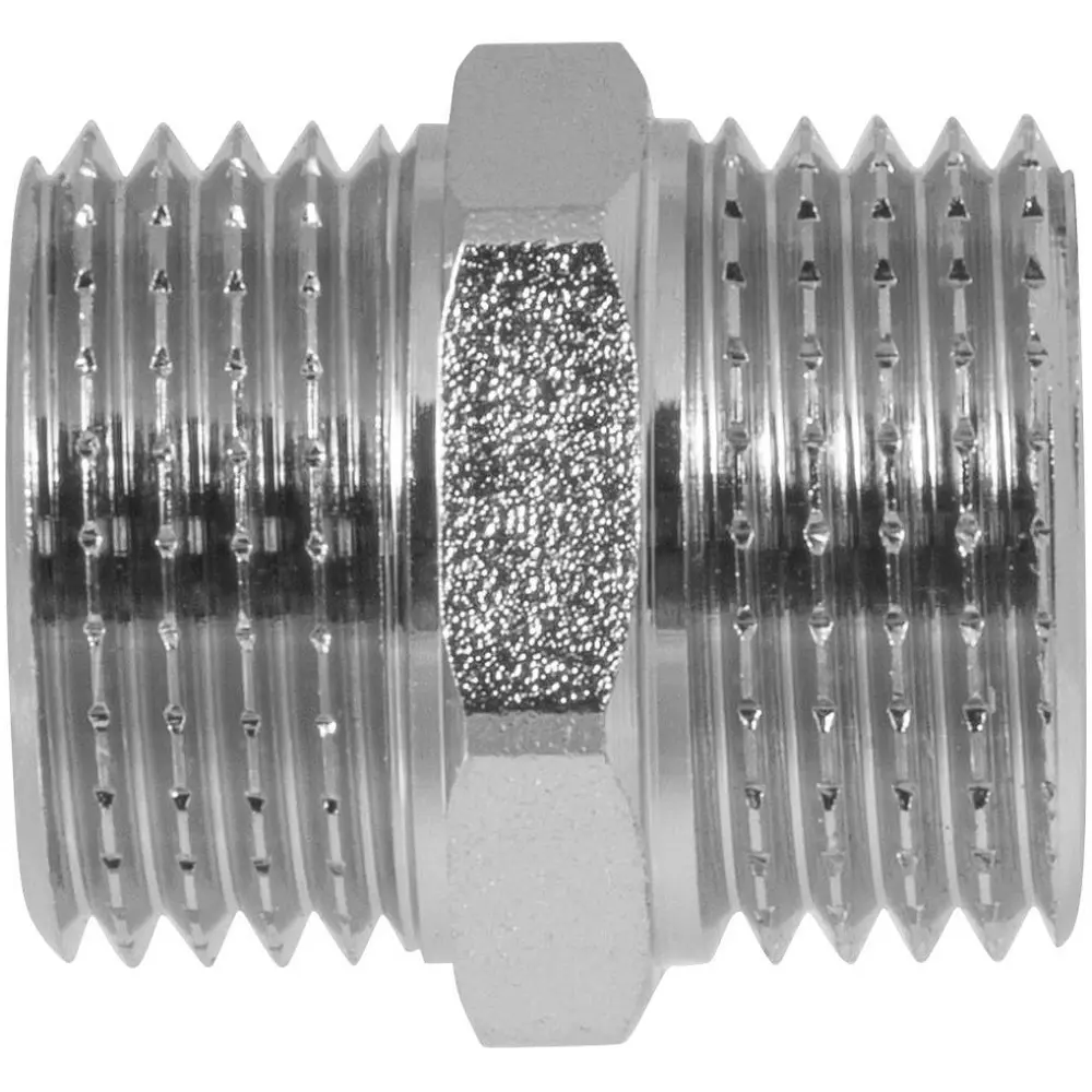 Ниппель-бочонок MPF 1/2" наружная-наружная резьба латунь Santreyd STLM-2014621 - Вид №1