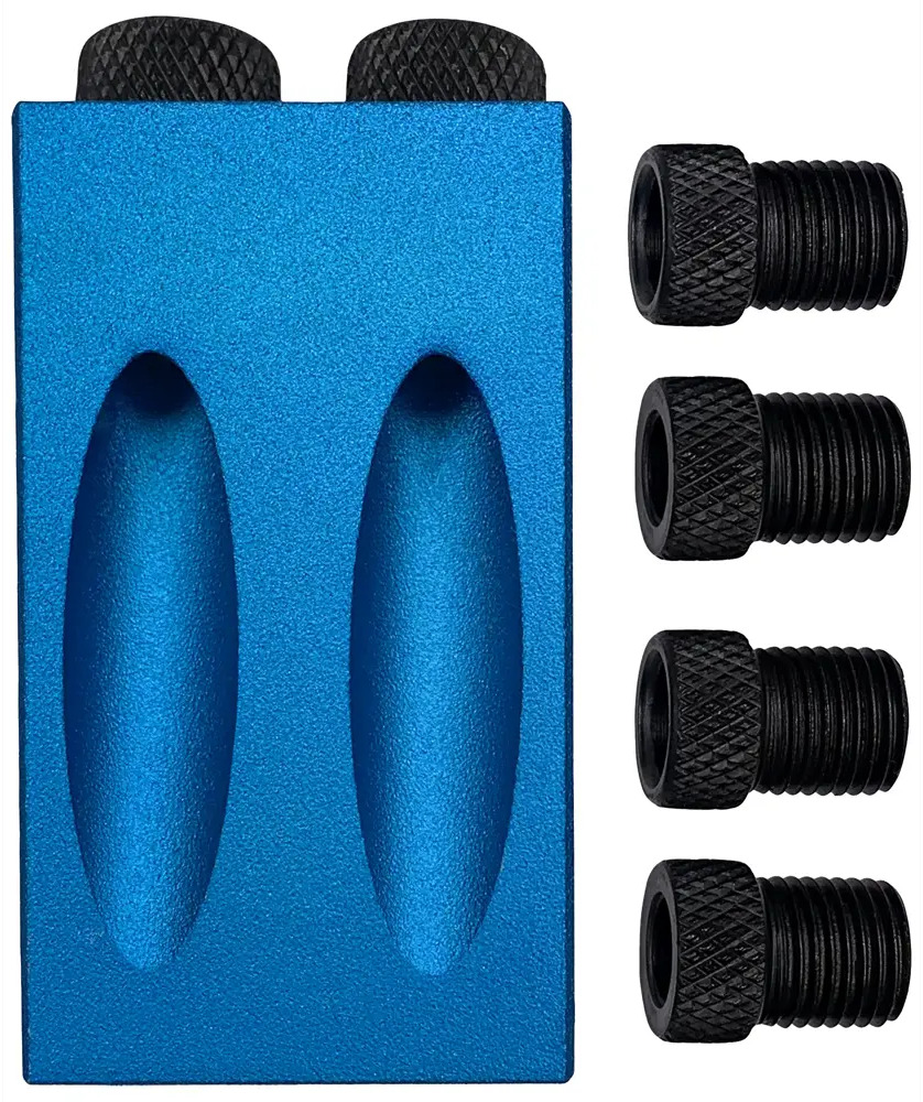 Кондуктор для мебели Vertextools с углом 15° и 6 переходниками 85170613