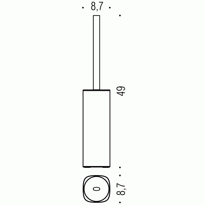 B30060CR B3006 Ёршик напольный COLOMBO TRENTA Colombo Design - Вид №1