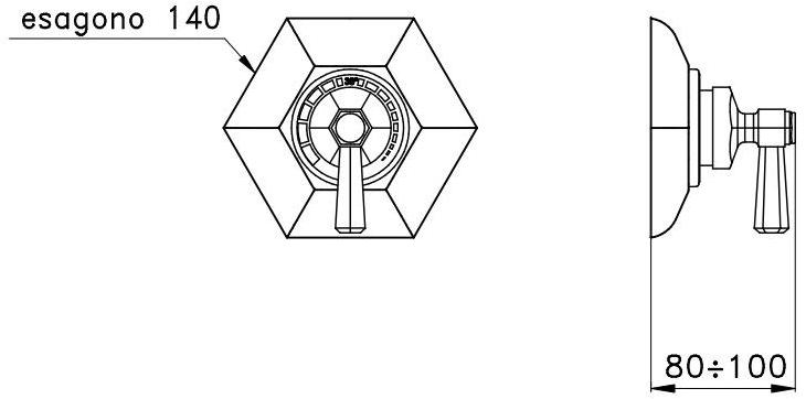 RUBINETTERIE STELLA Смеситель для душа однорычажный Eccelsa sun-id-1467076 - Вид №2